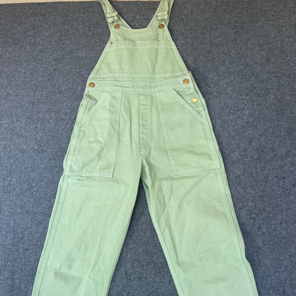 Big Bud Press Artist Togs Overalls Sage Green Cotton Twill XS Made in LA